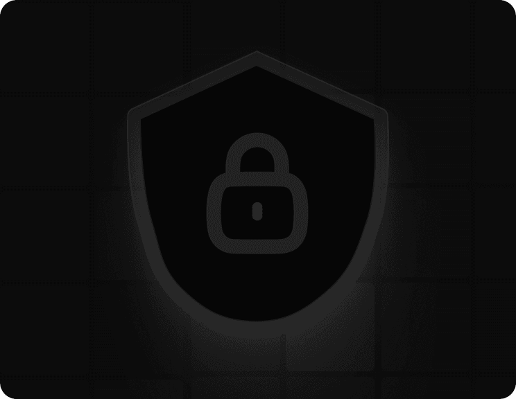 Padlock inside a shield